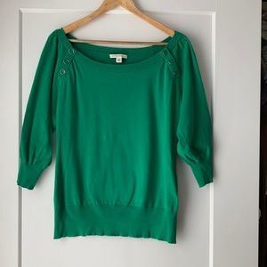 Banana republic bright green top size large